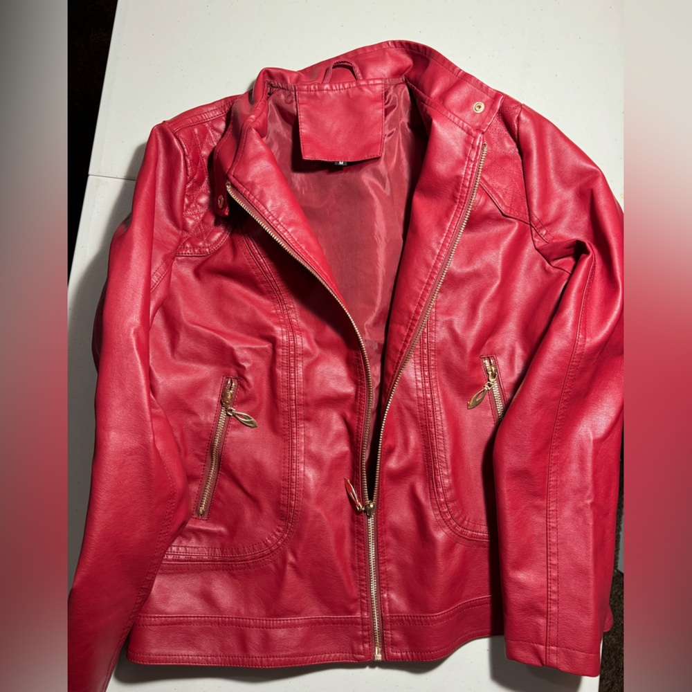 Red Leather Jacket - image 2